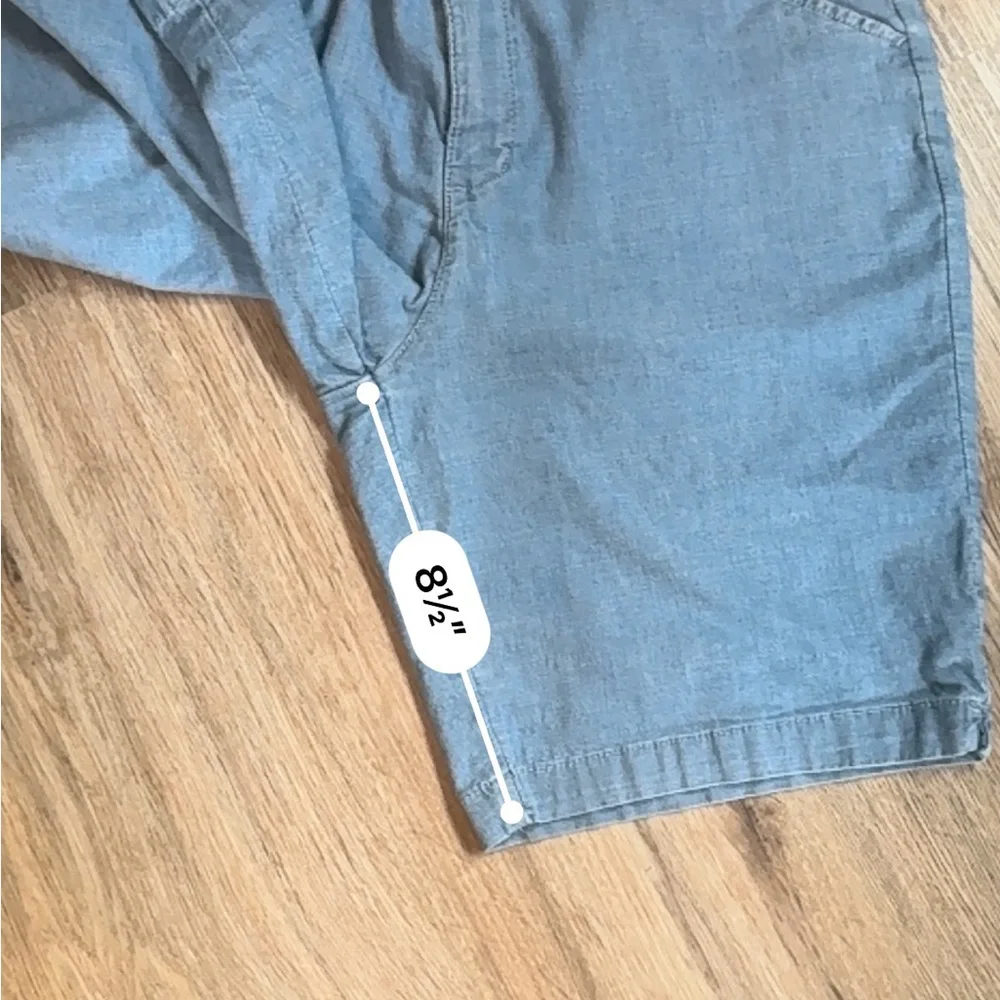 Lee Women’s Cotton Blend Chambray Blue Bermuda Long Modest Walking Shorts